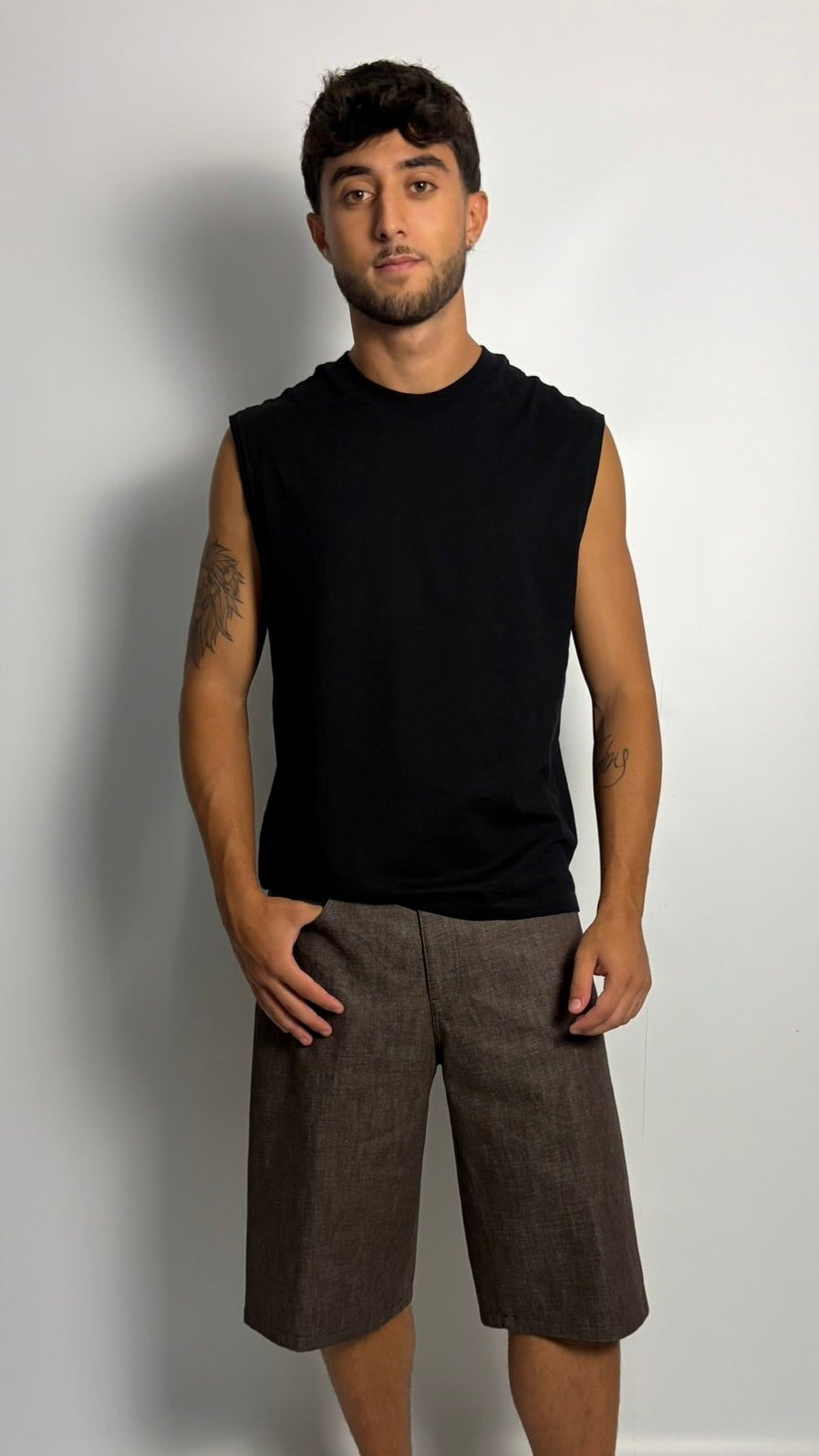 Pantalone Corto Over – Brown