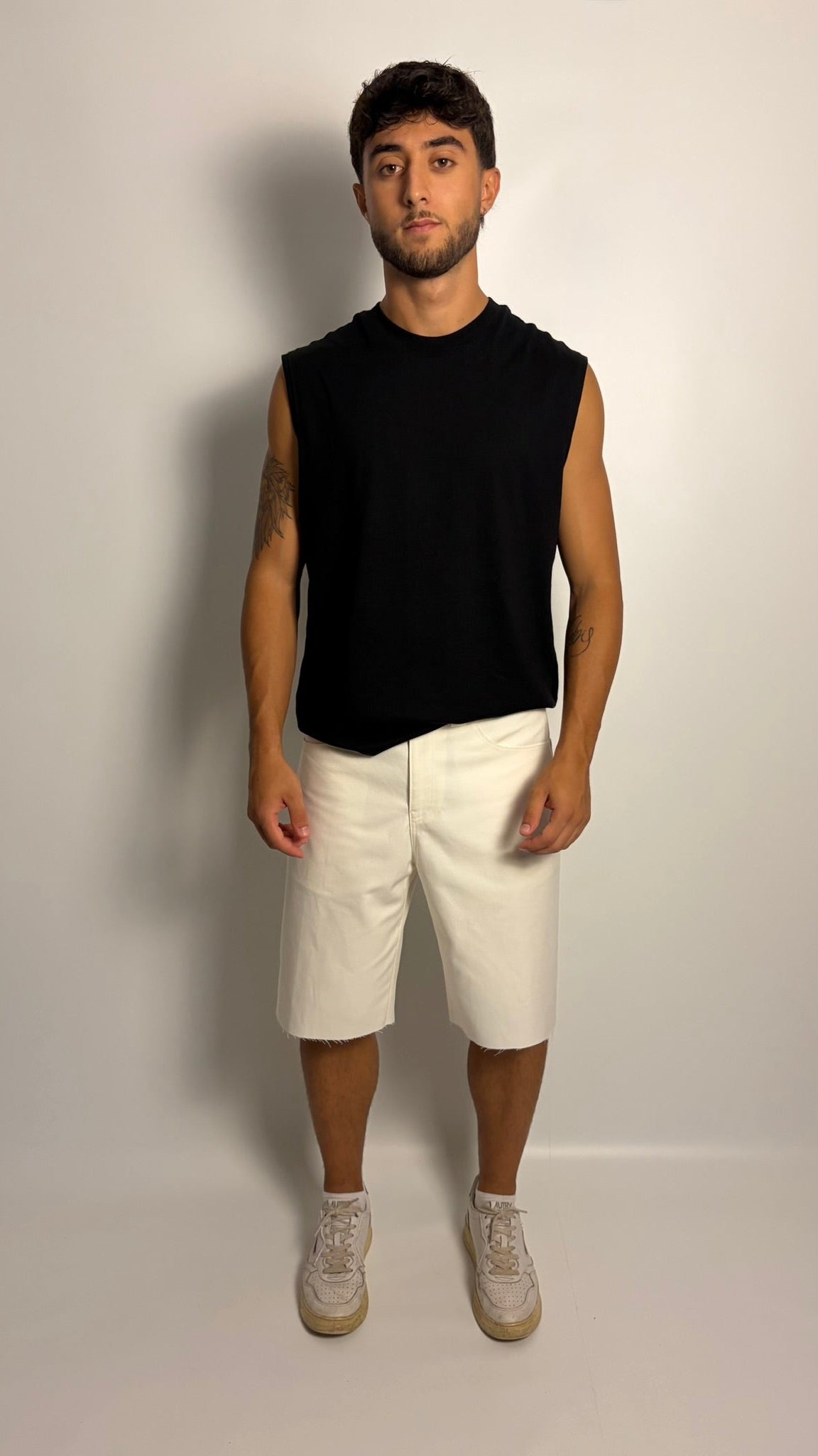 Pantalone Corto Over – White Denim