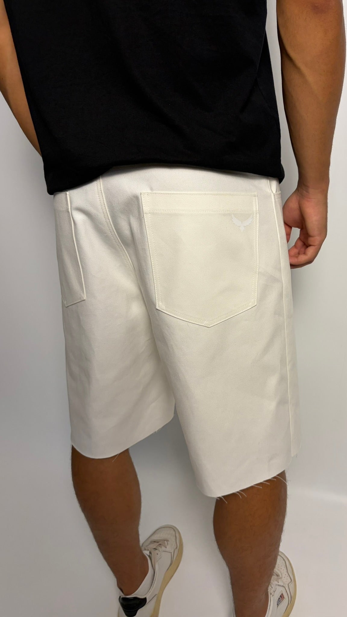 Pantalone Corto Over – White Denim