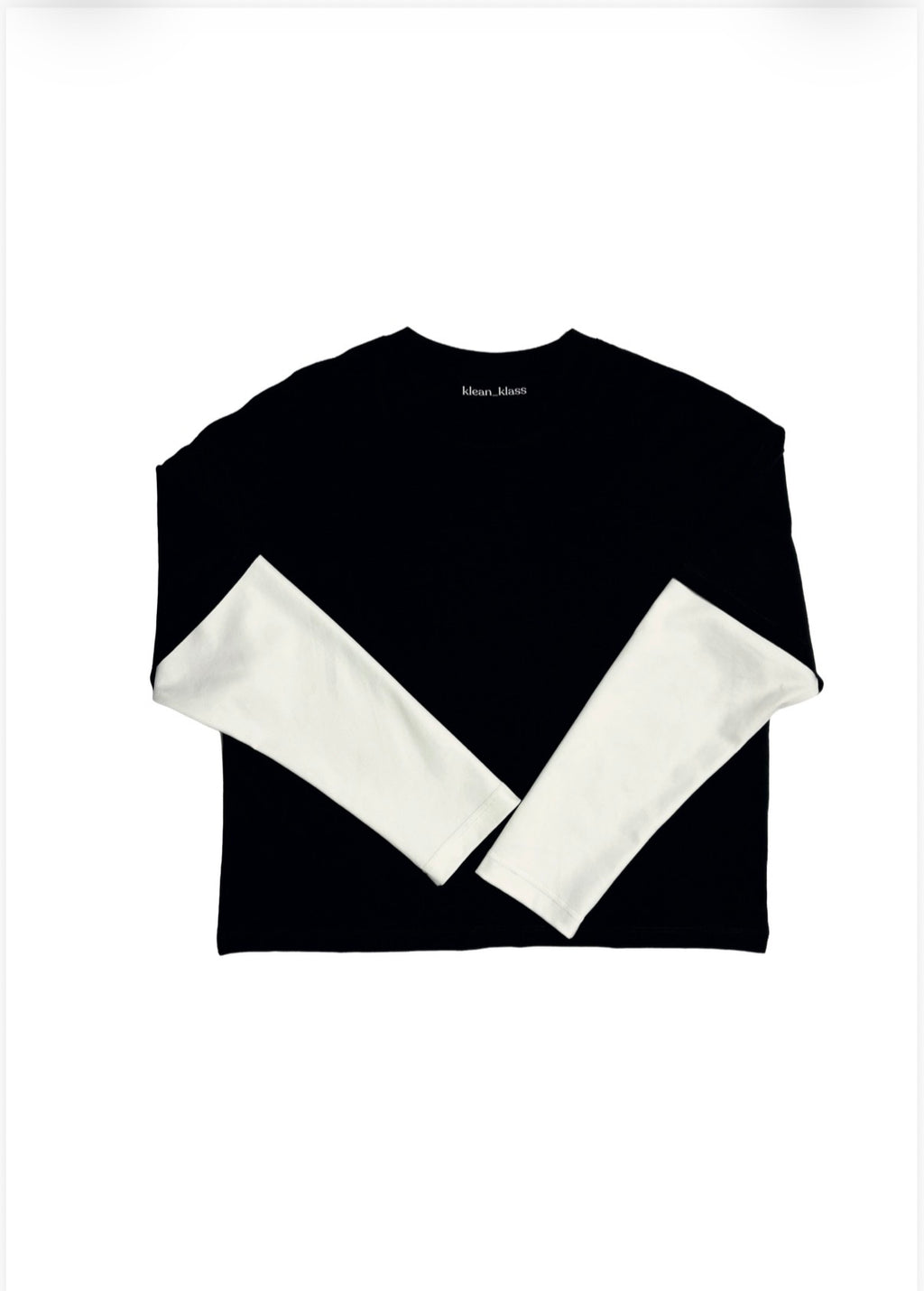 T-shirt Boxy Fit Doppia Manica Nero / Bianca
