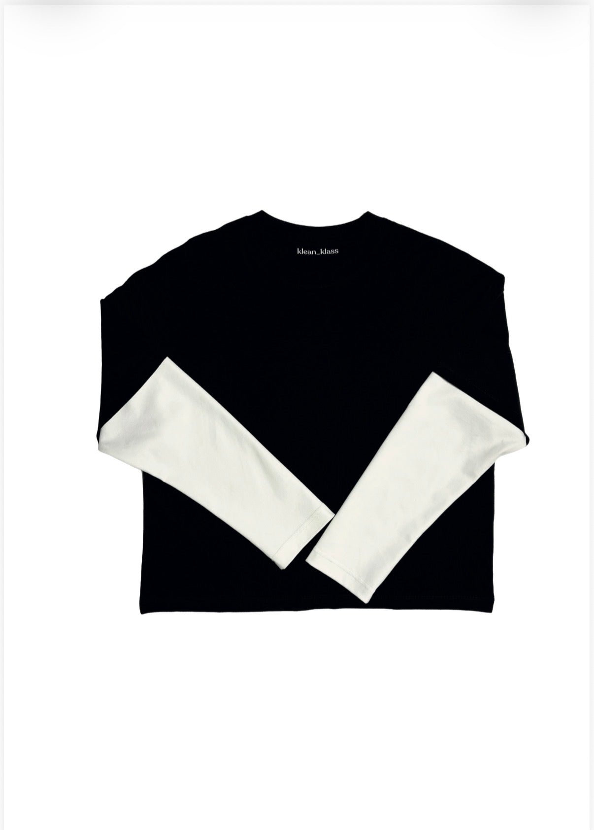 T-shirt Boxy Fit Doppia Manica Nero / Bianca